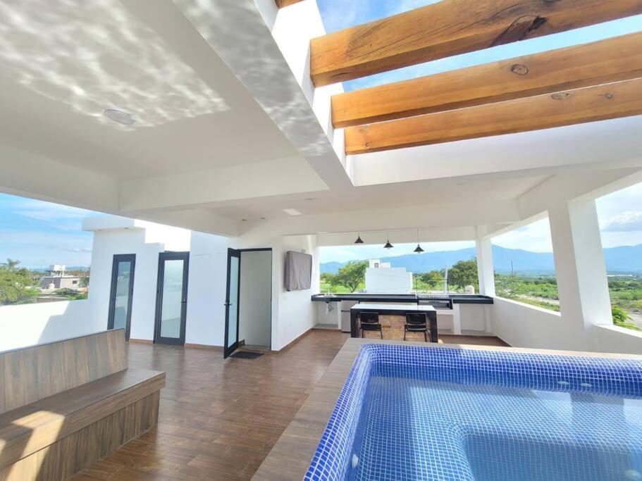 Casa Lua Tequesquitengo. Alberca, Jacuzzi Y Roof Exterior foto